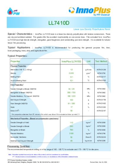 Lldpe Inno Plus Ll 7410 D