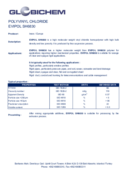 Pvc   Evipol Sh6830
